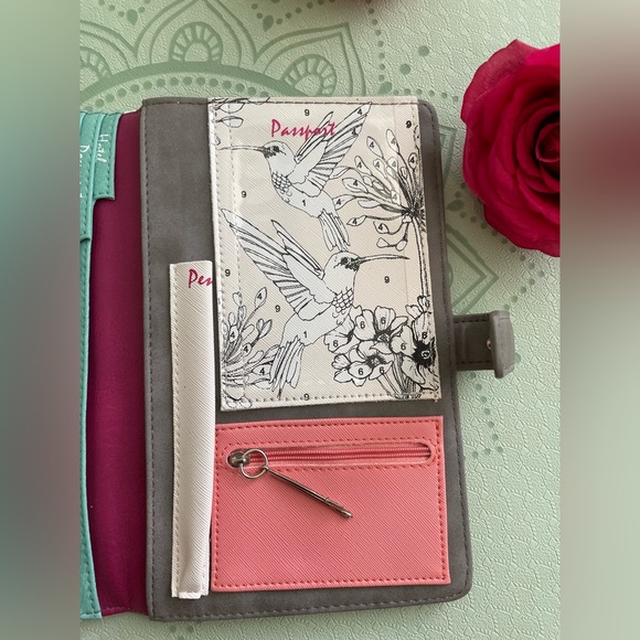 House of Disaster Passport Holder Travel Wallet Hummingbird Colourable Art Book - Picture 5 of 15